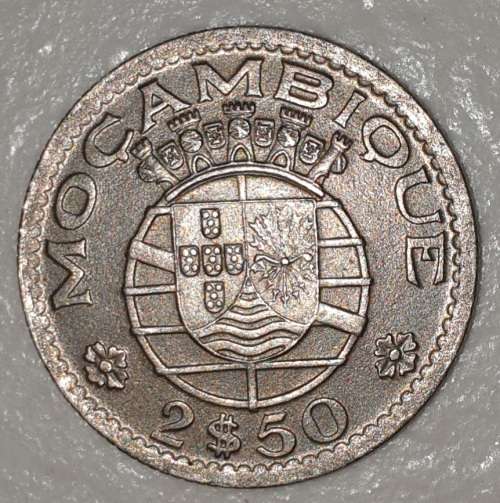 1954 - 2.5 ESCUDOS - MOCAMBIQUE - MOZAMBIQUE - (Copper-Nickel)